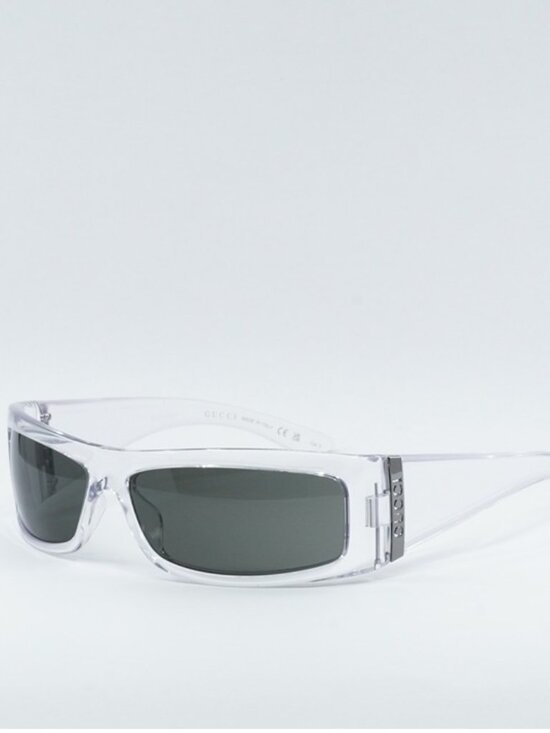 Gucci GG1492S 004 Sunglasses Crystal Rectangle Frame, Grey Lenses main image 7